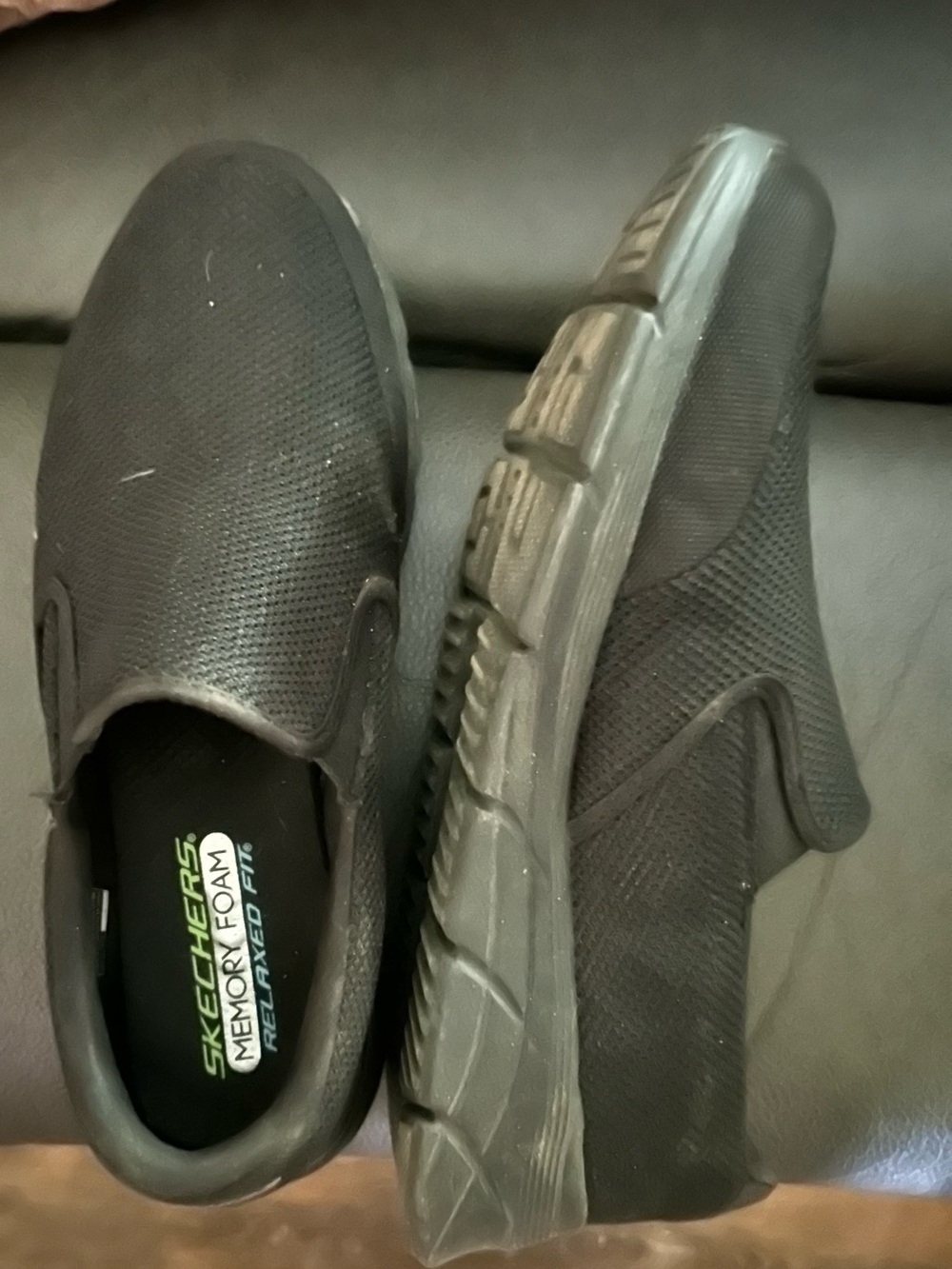 Skechers Men's Black Slip-On Memory Foam Sneakers